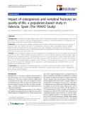 báo cáo khoa học:"  Impact of osteoporosis and vertebral fractures on quality-of-life. a population-based study in Valencia, Spain (The FRAVO Study)"