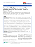 báo cáo khoa học:"  Validation of the Japanese version of the Pediatric Quality of Life Inventory (PedsQL) Cancer Module"