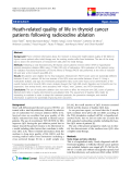 báo cáo khoa học:"  Heath-related quality of life in thyroid cancer patients following radioiodine ablation"