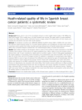 báo cáo khoa học:" Heath-related quality of life in Spanish breast cancer patients: a systematic review"