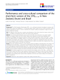 báo cáo khoa học:"  Performance and cross-cultural comparison of the short-form version of the CPQ11-14 in New Zealand, Brunei and Brazil"