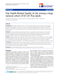 báo cáo khoa học:"  Oral Health-Related Quality of Life among a large national cohort of 87,134 Thai adults"