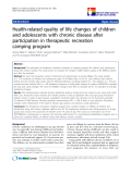 báo cáo khoa học:" Health-related quality of life changes of children and adolescents with chronic disease after participation in therapeutic recreation camping program"