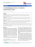 báo cáo khoa học:"  A methodological review of resilience measurement scales"