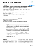 báo cáo khoa học:"  Perioperative and long-term operative outcomes after surgery for trigeminal neuralgia: microvascular decompression vs percutaneous balloon ablation"