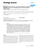 Báo cáo khoa học: " Bioinformatic evidence for a stem-loop structure 5'-adjacent to the IGR-IRES and for an overlapping gene in the bee paralysis dicistroviruses"