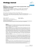 Báo cáo khoa học: " Hepatitis C virus core protein induces apoptosis-like caspase independent cell death"