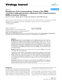 Báo cáo y học: "Mutagenesis of the transmembrane domain of the SARS coronavirus spike glycoprotein: refinement of the requirements for SARS coronavirus cell entry"