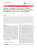 Báo cáo khoa học: "Genomic variability in Potato virus M and the development of RT-PCR and RFLP procedures for the detection of this virus in seed potatoes"