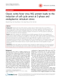 Báo cáo y học: " Classic swine fever virus NS2 protein leads to the induction of cell cycle arrest at S-phase and endoplasmic reticulum stress"