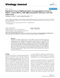 Báo cáo khoa học: " Hepatitis E virus is highly prevalent among pregnant women in Gabon, central Africa, with different patterns between rural and urban areas"