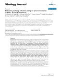 Báo cáo khoa học: "Extensive purifying selection acting on synonymous sites in HIV-1 Group M sequences"