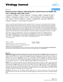 Báo cáo khoa học: "Experimental evidence indicating that mastreviruses probably did not co-diverge with their hosts"