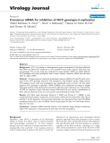 Báo cáo khoa học: " Consensus siRNA for inhibition of HCV genotype-4 replication"