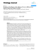 Báo cáo khoa học: "Evolution of the M gene of the influenza A virus in different host species: large-scale sequence analysis"