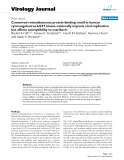 Báo cáo khoa học: "Conserved retinoblastoma protein-binding motif in human cytomegalovirus UL97 kinase minimally impacts viral replication but affects susceptibility to maribavir"