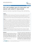 báo cáo khoa học: "  QTLs and candidate genes for desiccation and abscisic acid content in maize kernels"