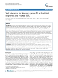 báo cáo khoa học: "  Salt tolerance in Solanum pennellii: antioxidant response and related QTL"