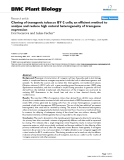 báo cáo khoa học: " Cloning of transgenic tobacco BY-2 cells; an efficient method to analyse and reduce high natural heterogeneity of transgene expression"