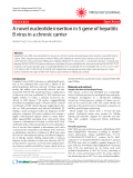 Báo cáo y học: "A novel nucleotide insertion in S gene of hepatitis B virus in a chronic carrier"