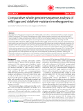 Báo cáo y học: "Comparative whole genome sequence analysis of wild-type and cidofovir-resistant monkeypoxvirus"