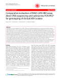 Báo cáo y học: " Comparative evaluation of INNO-LiPA HBV assay, direct DNA sequencing and subtractive PCR-RFLP for genotyping of clinical HBV isolates"