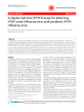 Báo cáo y học: "A duplex real-time RT-PCR assay for detecting H5N1 avian influenza virus and pandemic H1N1 influenza virus"