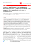 Báo cáo y học: "Multiplex Amplification Refractory Mutation System Polymerase Chain Reaction (ARMS-PCR) for diagnosis of natural infection with canine distemper virus"