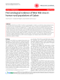 Báo cáo y học: " First serological evidence of West Nile virus in human rural populations of Gabon"