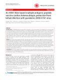 Báo cáo y học: "An H5N1 M2e-based multiple antigenic peptide vaccine confers heterosubtypic protection from lethal infection with pandemic 2009 H1N1 virus"