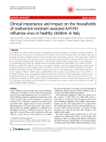 Báo cáo y học: "Clinical importance and impact on the households of oseltamivir-resistant seasonal A/H1N1 influenza virus in healthy children in Italy"