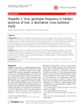 Báo cáo y học: "Hepatitis C virus genotype frequency in Isfahan province of Iran: a descriptive cross-sectional study"