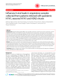 Báo cáo y học: " Influenza A viral loads in respiratory samples collected from patients infected with pandemic H1N1, seasonal H1N1 and H3N2 viruses"