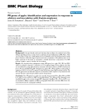 báo cáo khoa học: " PR genes of apple: identification and expression in response to elicitors and inoculation with Erwinia amylovora"