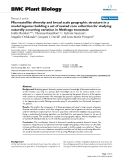 báo cáo khoa học: " Microsatellite diversity and broad scale geographic structure in a model legume: building a set of nested core collection for studying naturally occurring variation in Medicago truncatula"