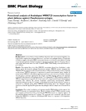 báo cáo khoa học: "  Functional analysis of Arabidopsis WRKY25 transcription factor in plant defense against Pseudomonas syringae"