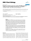 báo cáo khoa học: " Evaluation of reference genes for real-time RT-PCR expression studies in the plant pathogen Pectobacterium atrosepticum"