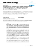 báo cáo khoa học: " Co-expression and promoter content analyses assign a role in biotic and abiotic stress responses to plant natriuretic peptides"