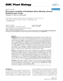 báo cáo khoa học: "  Phenotypic instability of Arabidopsis alleles affecting a disease Resistance gene cluster"