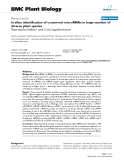 báo cáo khoa học: "  In silico identification of conserved microRNAs in large number of diverse plant species"