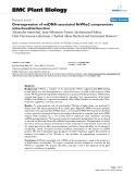 báo cáo khoa học: " Overexpression of mtDNA-associated AtWhy2 compromises mitochondrial function"