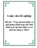 Đề tài: "Trục lợi bảo hiểm và giải pháp nhằm hạn chế tình hình trục lợi bảo hiểm xe cơ giới tại công ty Pijco'