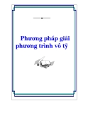 Phương pháp giải phương trình vô tỷ