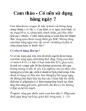 Cam thảo - Có nên sử dụng hàng ngày ?