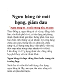 Ngưu bàng tử mát họng, giảm đau