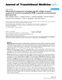 báo cáo hóa học:" Whole blood assessment of antigen specific cellular immune response by real time quantitative PCR: a versatile monitoring and discovery tool"