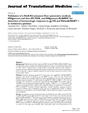 báo cáo hóa học:" Validation of a HLA-A2 tetramer flow cytometric method, IFNgamma real time RT-PCR, and IFNgamma ELISPOT for detection of immunologic response to gp100 and MelanA/MART-1 in melanoma patients"