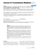 báo cáo hóa học:" A MIF haplotype is associated with the outcome of patients with severe sepsis: a case control study"