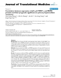 báo cáo hóa học:" Correlation between expression of p53, p21/WAF1, and MDM2 proteins and their prognostic significance in primary hepatocellular carcinoma"