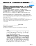 báo cáo hóa học:"  Generation in vivo of peptide-specific cytotoxic T cells and presence of regulatory T cells during vaccination with hTERT (class I and II) peptide-pulsed DCs"